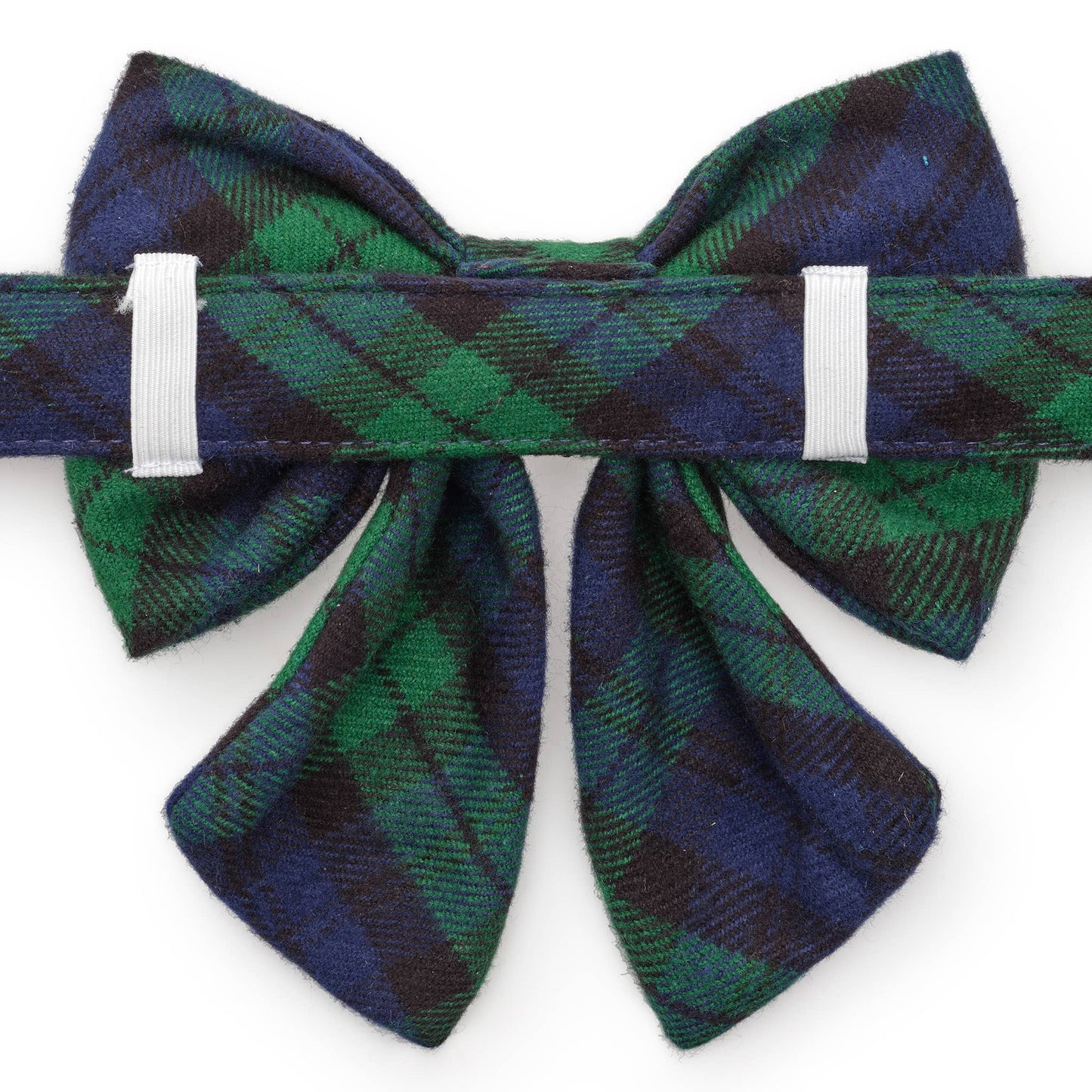 Black Watch Plaid Flannel Holiday Lady Dog Bow