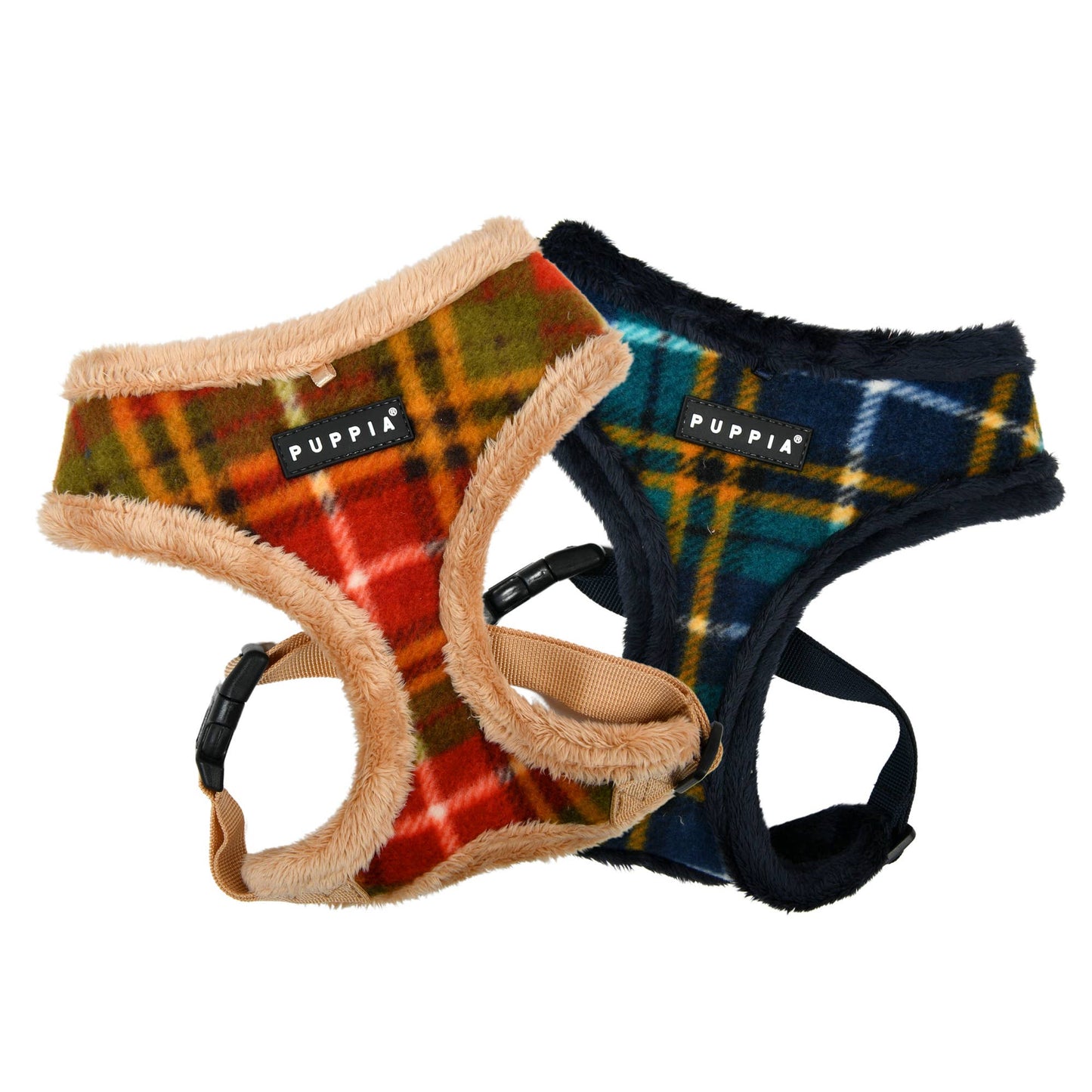 PLAID HARNESS (ADJUSTABLE STRAPS, FLEECE LINING, & LOCATER TAG)