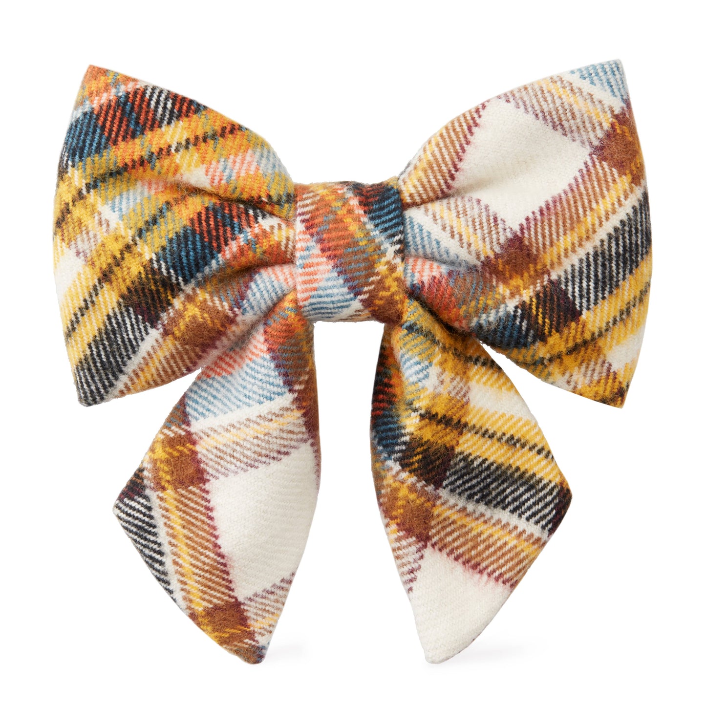 Cornucopia Flannel Fall Lady Dog Bow