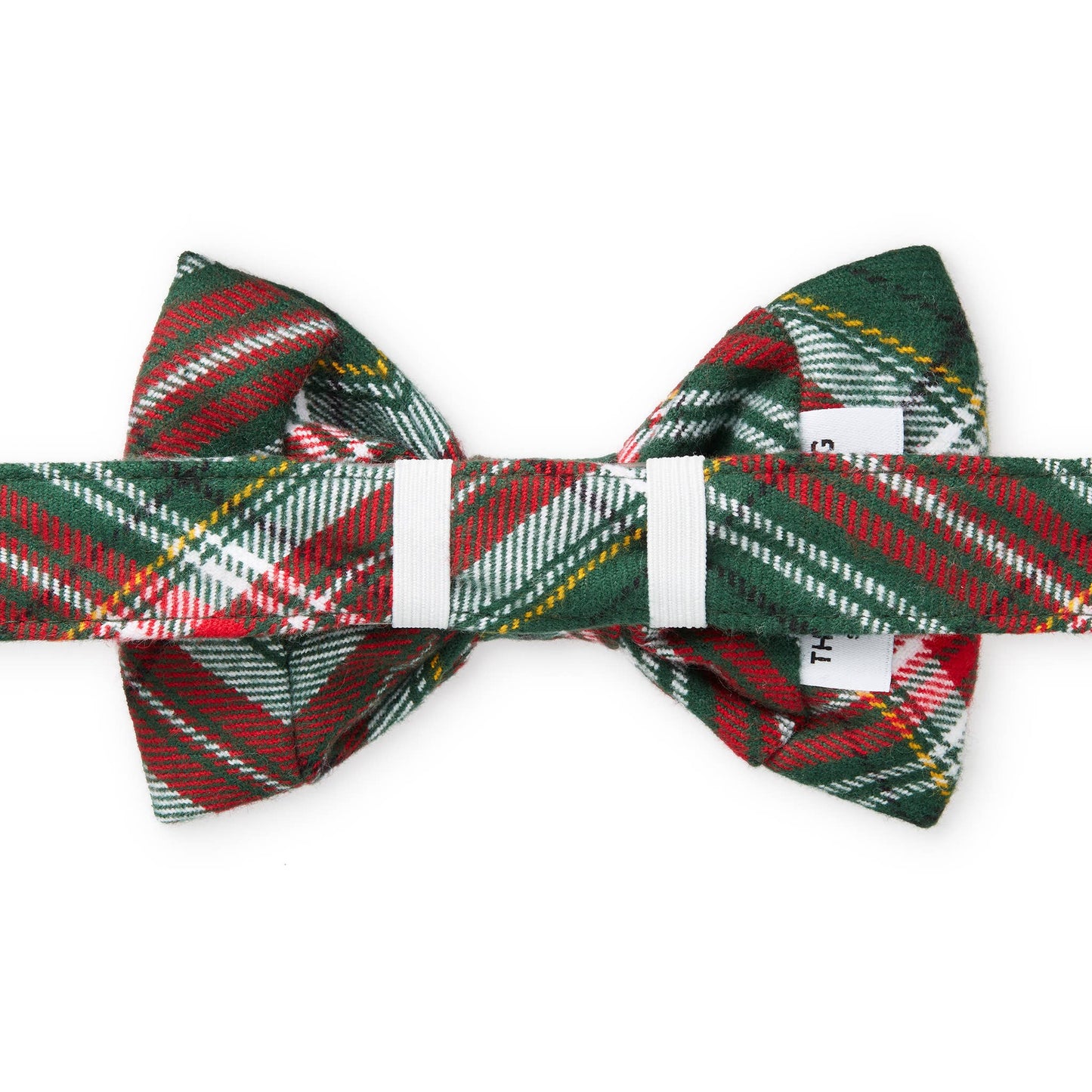 Holly Jolly Flannel Holiday Dog Bow Tie