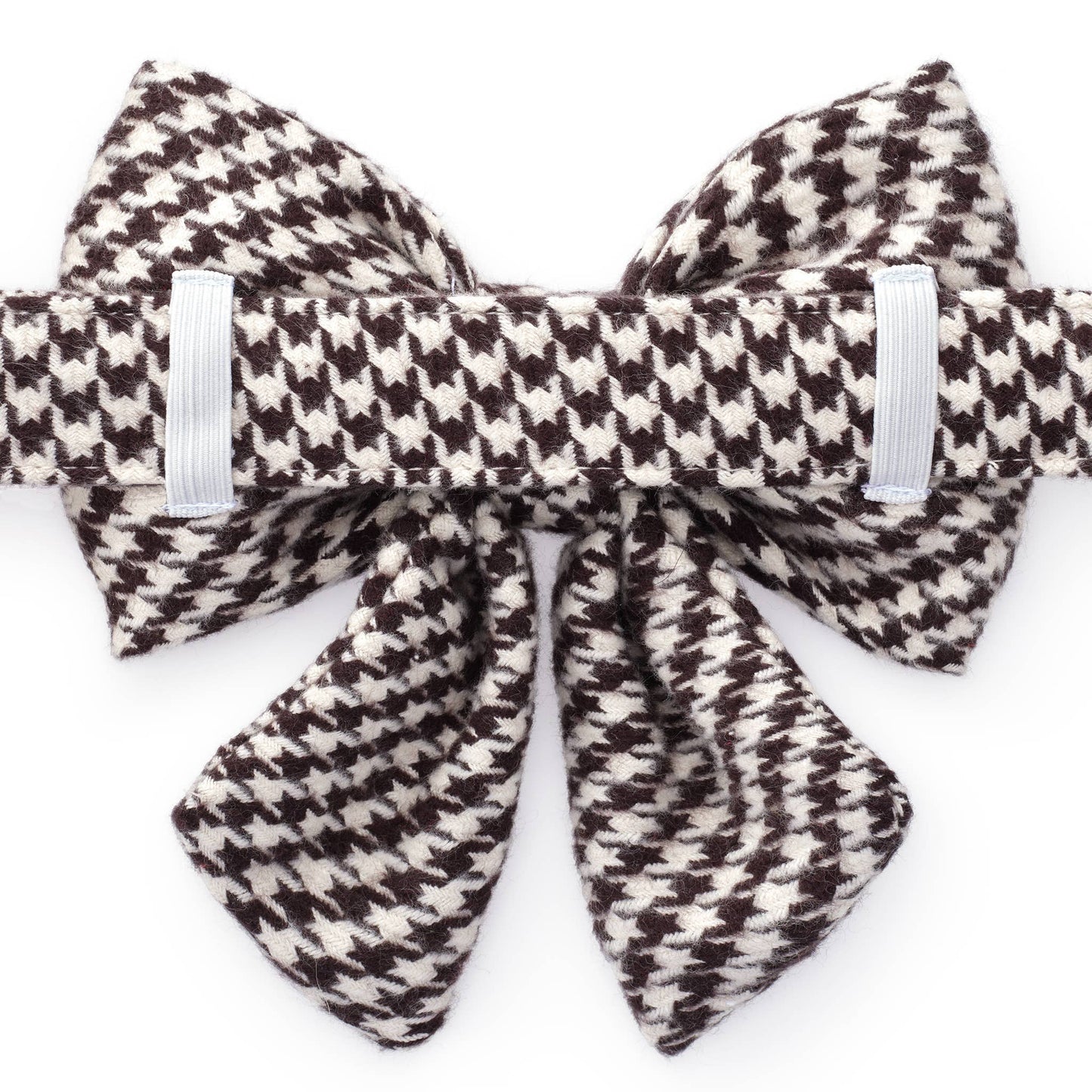 Houndstooth Flannel Fall Lady Dog Bow