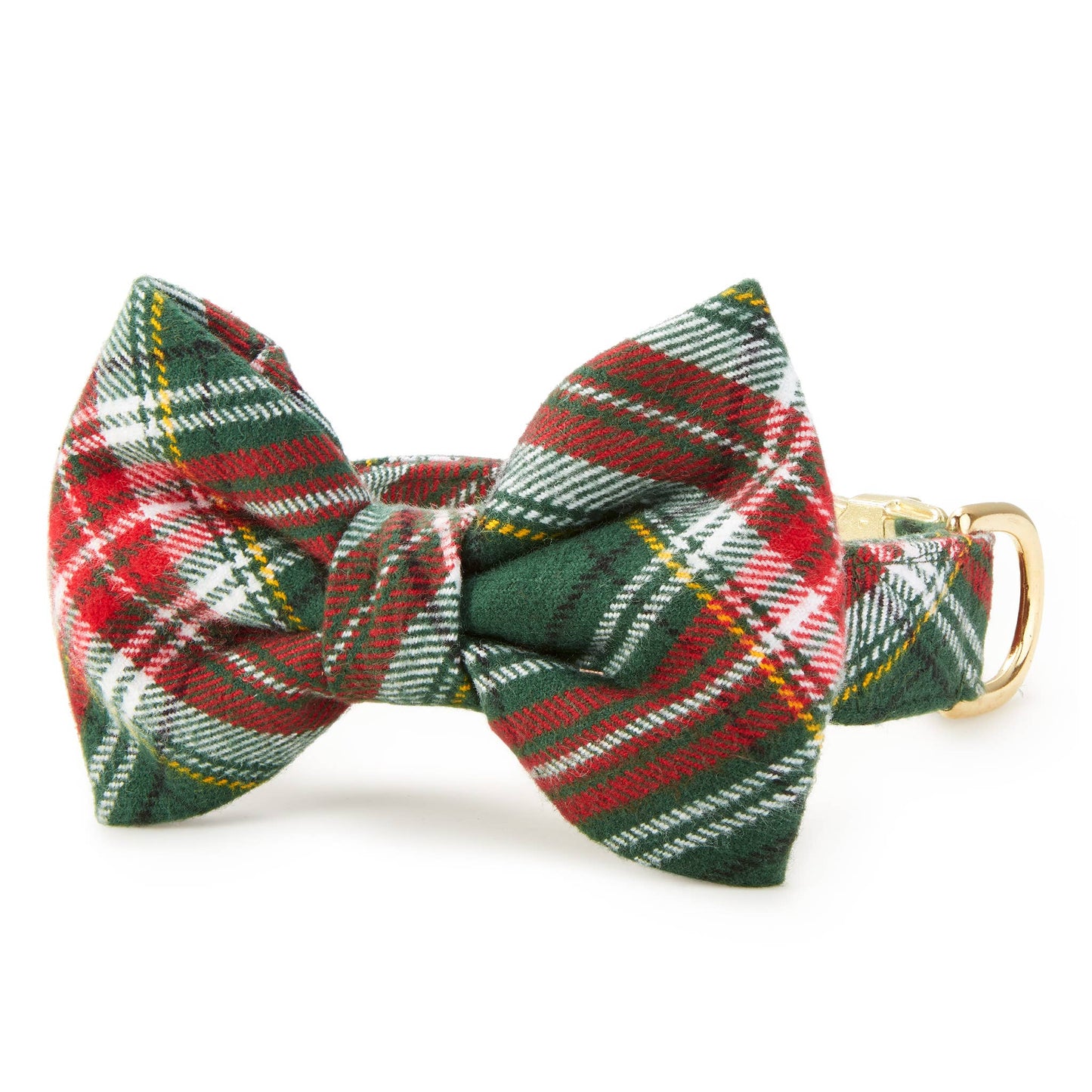 Holly Jolly Flannel Holiday Dog Bow Tie