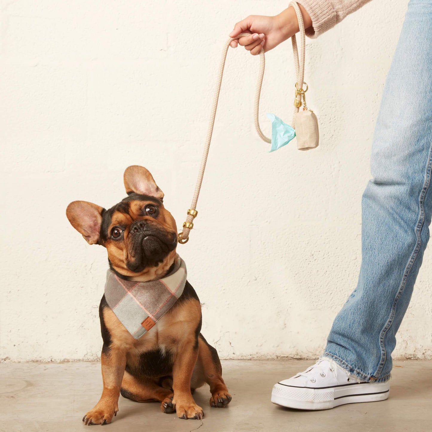 Sand Waxed Canvas Poop Bag Dispenser