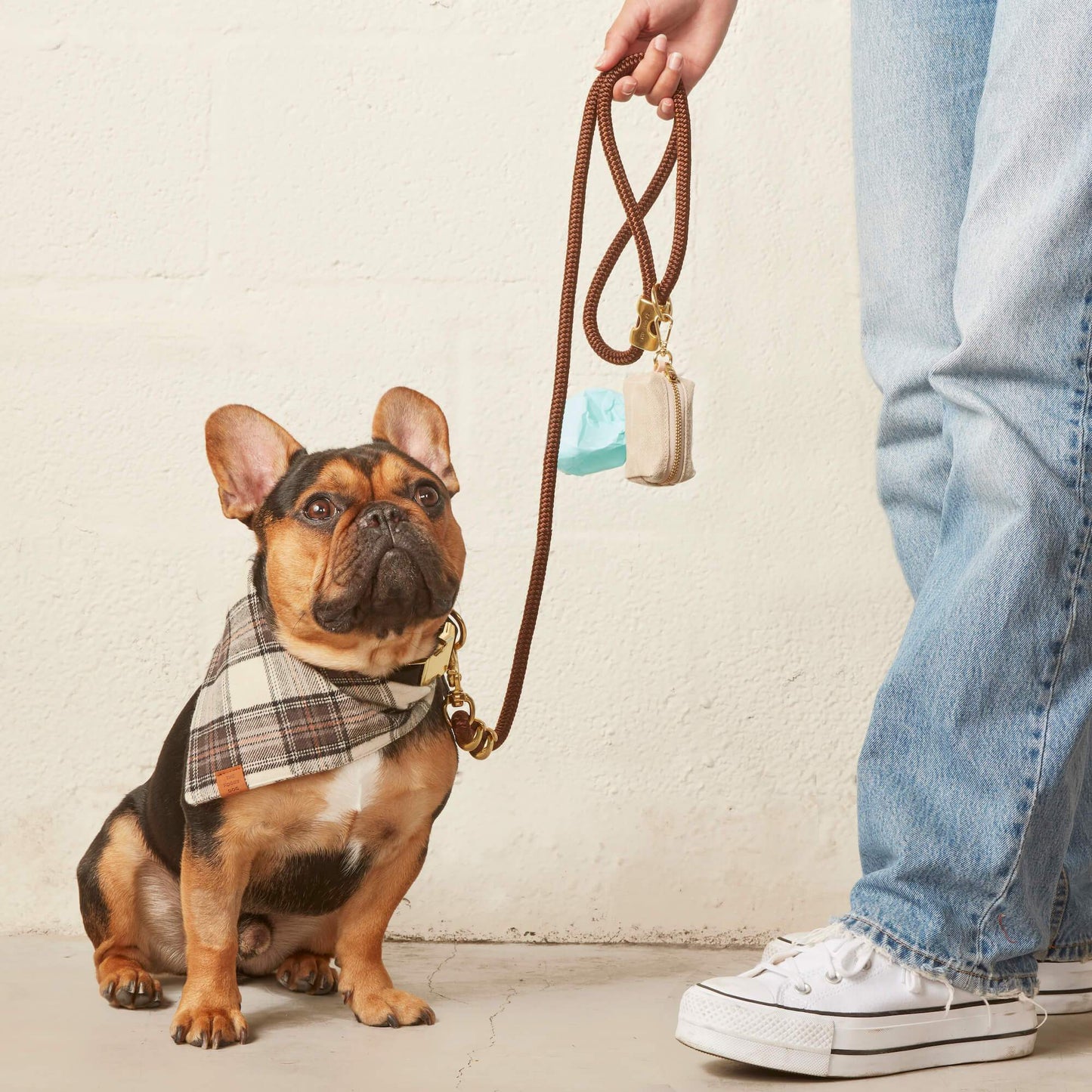 Sand Waxed Canvas Poop Bag Dispenser