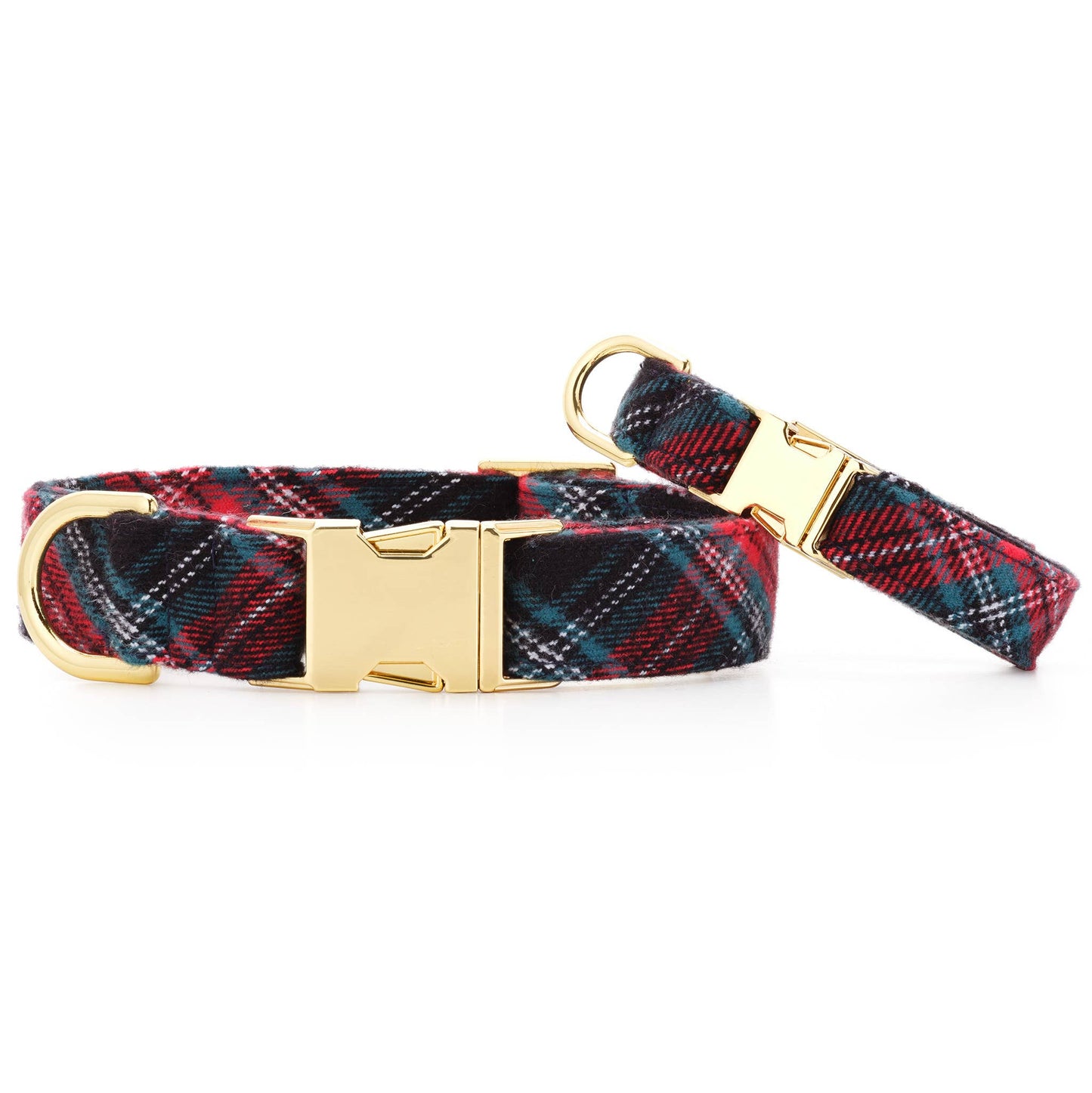 DJ x TFD Georgia Plaid Flannel Holiday Dog Collar