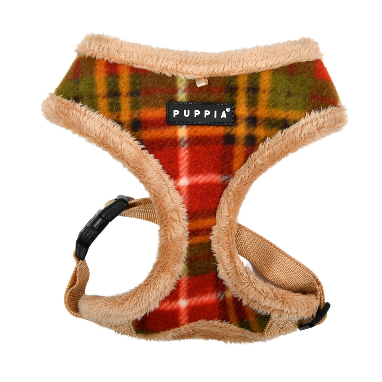 PLAID HARNESS (ADJUSTABLE STRAPS, FLEECE LINING, & LOCATER TAG)