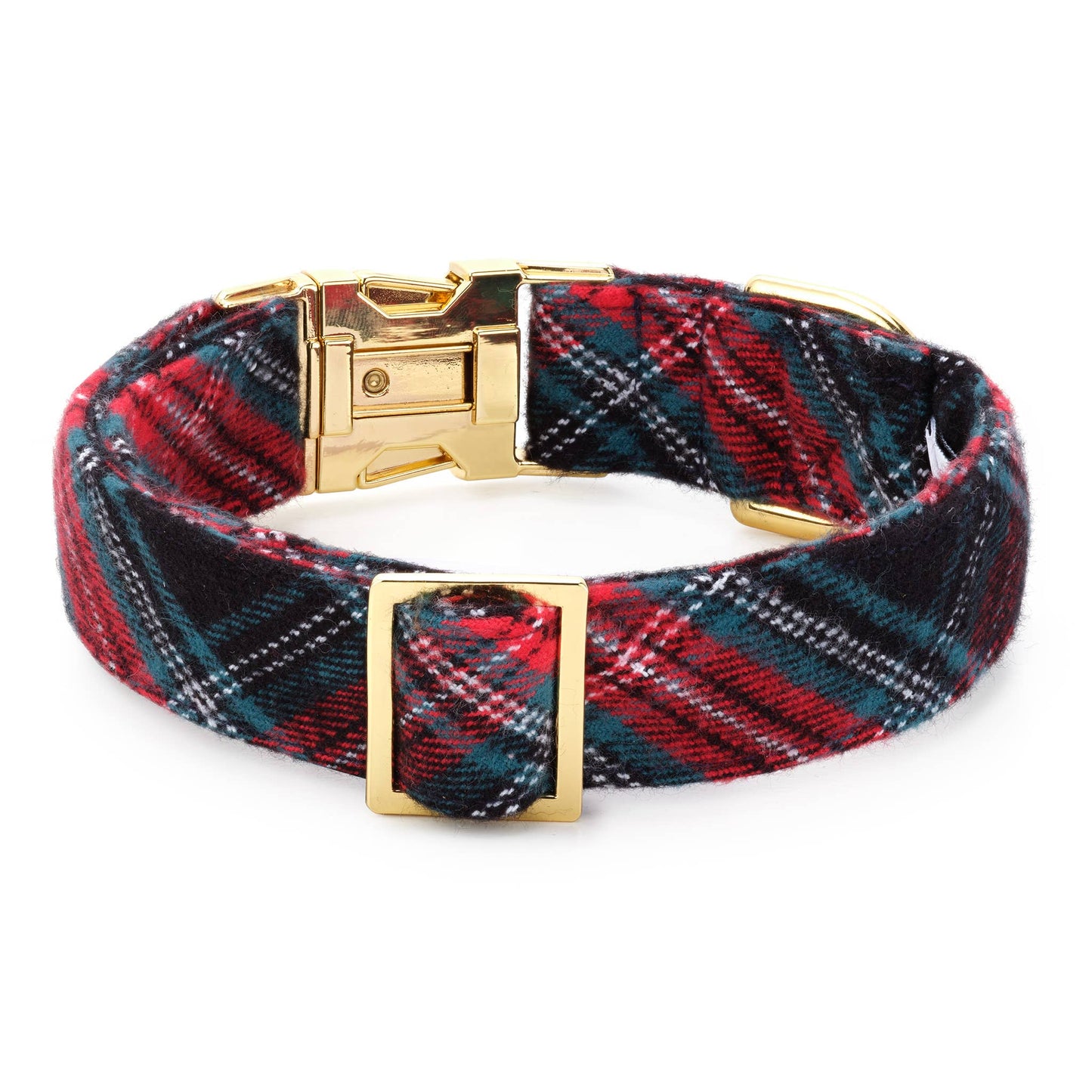 DJ x TFD Georgia Plaid Flannel Holiday Dog Collar