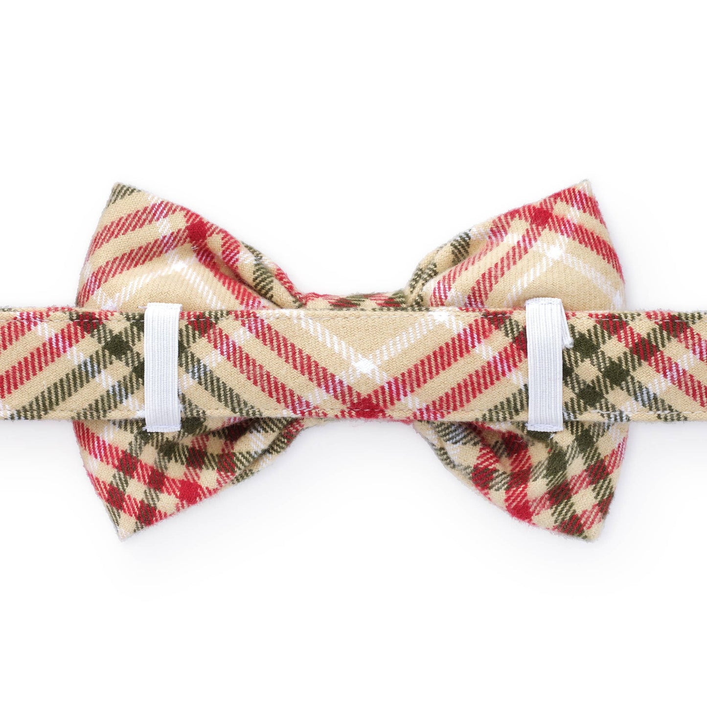 Eggnog Plaid Flannel Holiday Bow Tie