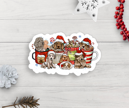 Vinyl Sticker - Holiday Dogs