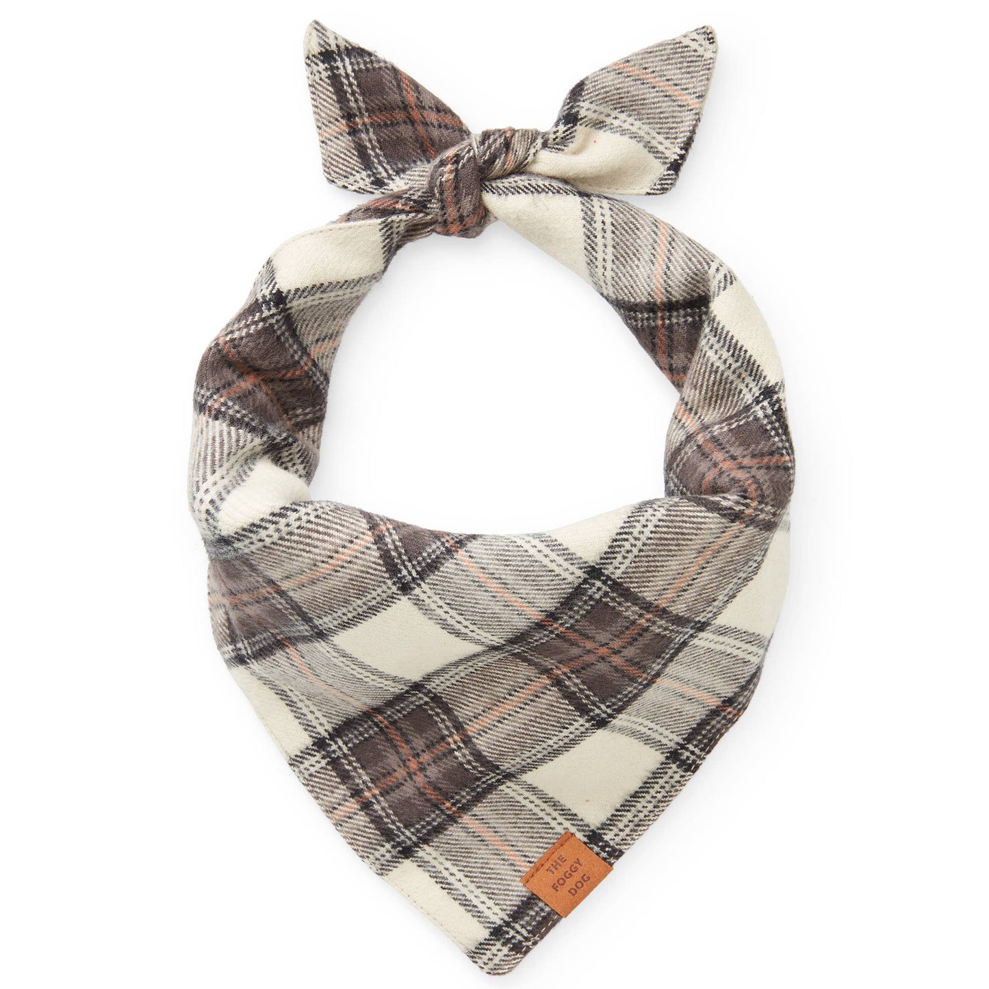 Chestnut Plaid Flannel Fall Dog Bandana