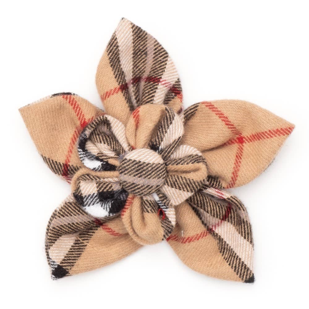 Tan Plaid Flower